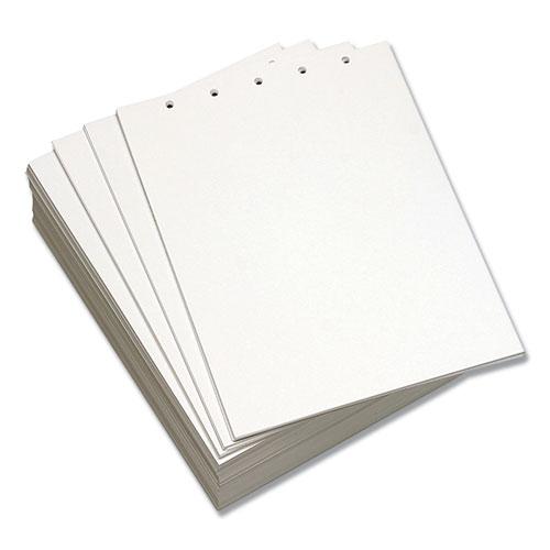 Custom Cut-Sheet Copy Paper, 92 Bright, 5-Hole (5/16") Top Punched, 20 lb Bond Weight, 8.5 x 11, White, 500/Ream. Picture 1