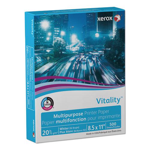 Vitality Multipurpose Print Paper, 92 Bright, 20 lb Bond Weight, 8.5 x 11, White, 500/Ream. Picture 3