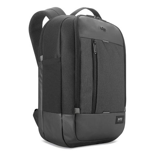 Magnitude Backpack, Fits Devices Up to 17.3", Polyester, 12.5 x 6 x 18.5, Black Herringbone. Picture 2