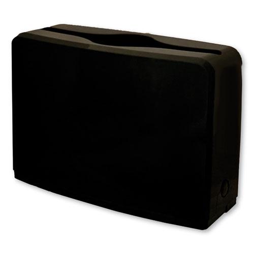Countertop Folded Towel Dispenser, 10.63 x 7.28 x 4.53, Black. Picture 1