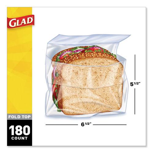 Fold-Top Sandwich Bags, 6.5" x 5.5", Clear, 180/Box, 12 Boxes/Carton. Picture 4