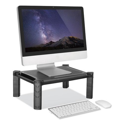 Large Monitor Stand with Cable Management, 12.99" x 17.1" x 6.6", Black, Supports 22 lbs. Picture 4