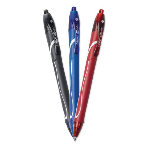 Gel-ocity Quick Dry Gel Pen, Retractable, Fine 0.7 mm, Three Assorted Ink and Barrel Colors, Dozen. Picture 1