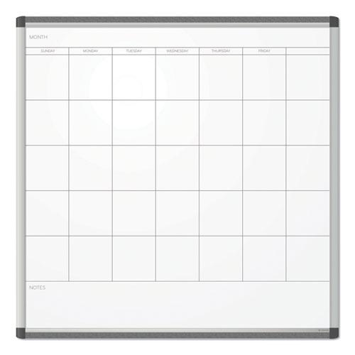 PINIT Magnetic Dry Erase Undated One Month Calendar, 36 x 36, White. The main picture.