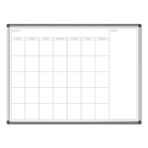 PINIT Magnetic Dry Erase Undated One Month Calendar, 47 x 35, White. Picture 1