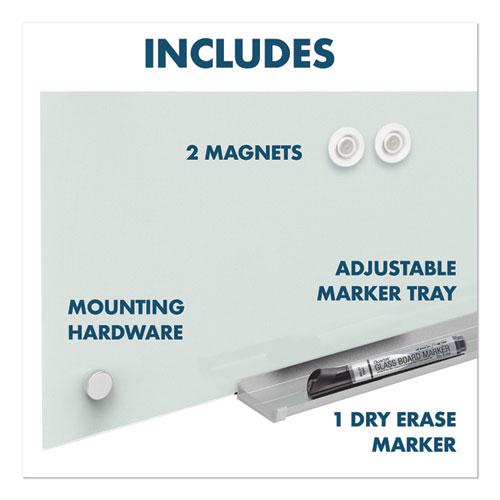 Infinity Magnetic Glass Dry Erase Cubicle Board, 30 x 18, White Surface. Picture 8