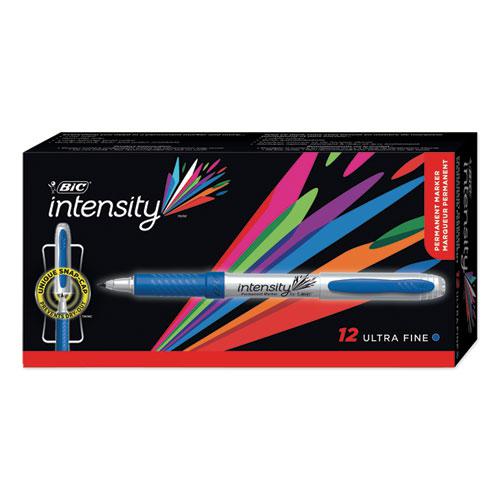 Intensity Ultra Fine Tip Permanent Marker, Extra-Fine Needle Tip, Deep Sea Blue, Dozen. Picture 1