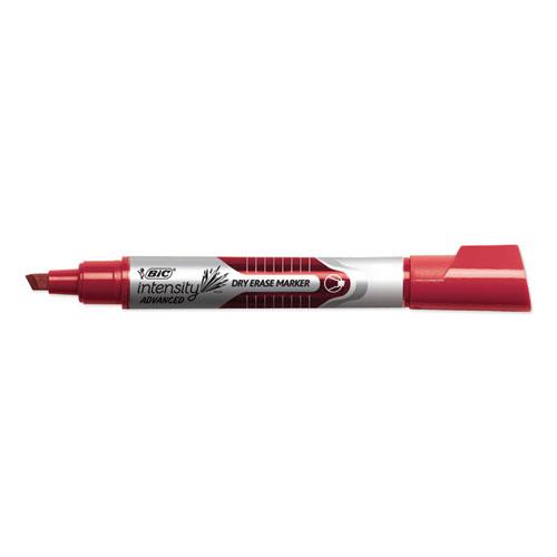Intensity Advanced Dry Erase Marker, Tank-Style, Broad Chisel Tip, Red, Dozen. Picture 4