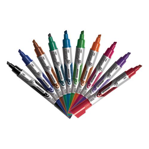 Intensity Advanced Dry Erase Marker, Tank-Style, Broad Chisel Tip, Assorted Colors, 24/Pack. The main picture.