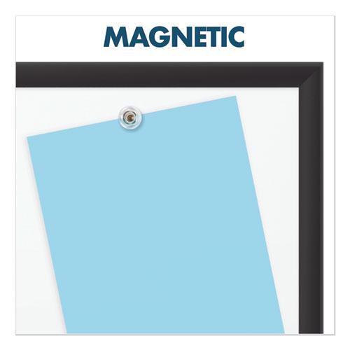 Classic Series Porcelain Magnetic Dry Erase Board, 72 x 48, White Surface, Black Aluminum Frame. Picture 9