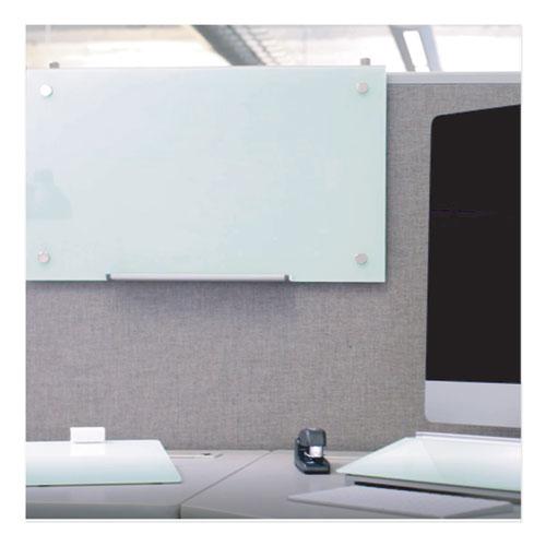 Infinity Magnetic Glass Dry Erase Cubicle Board, 30 x 18, White Surface. Picture 10