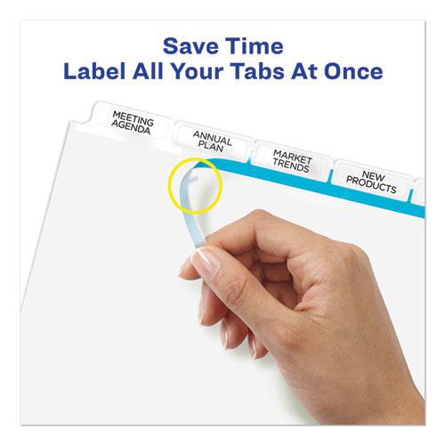 Print and Apply Index Maker Clear Label Dividers, Big Tab, 5-Tab, White Tabs, 11 x 8.5, White, 1 Set. Picture 2