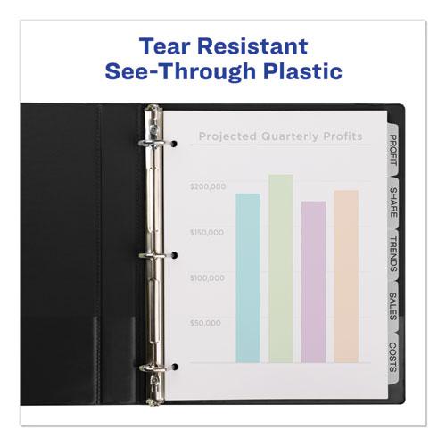 Print and Apply Index Maker Clear Label Plastic Dividers w/Printable Label Strip, 8-Tab, 11 x 8.5, Frosted Clear Tabs, 1 Set. Picture 7