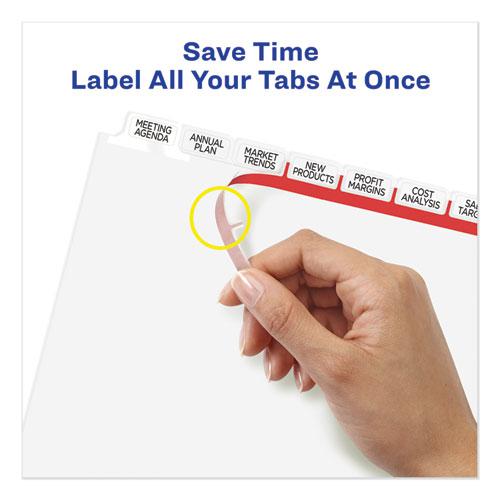 Print and Apply Index Maker Clear Label Dividers, Big Tab, 8-Tab, 11 x 8.5, White, 1 Set. Picture 2