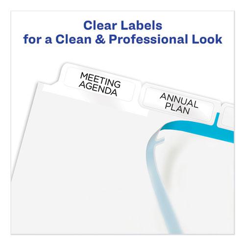 Print and Apply Index Maker Clear Label Dividers, Big Tab, 5-Tab, White Tabs, 11 x 8.5, White, 1 Set. Picture 4