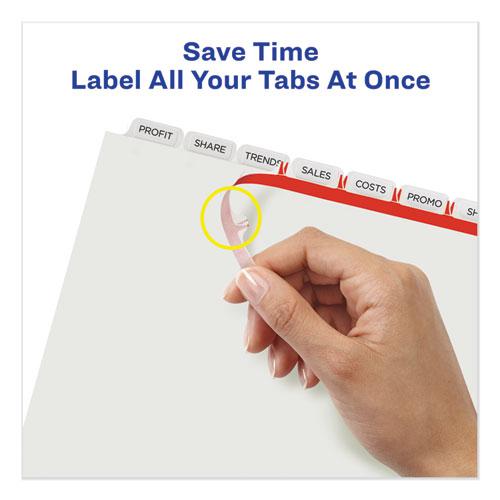 Print and Apply Index Maker Clear Label Plastic Dividers w/Printable Label Strip, 8-Tab, 11 x 8.5, Frosted Clear Tabs, 1 Set. Picture 4