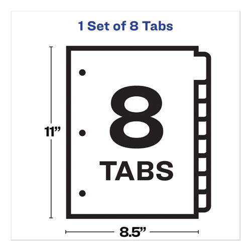 Print and Apply Index Maker Clear Label Dividers, Big Tab, 8-Tab, 11 x 8.5, White, 1 Set. Picture 7