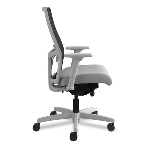 Ignition 2.0 4-Way Stretch Mid-Back Mesh Task Chair, Supports 300 lb, 17" to 21" Seat, Frost Seat, Black Back, Titanium Base. Picture 5