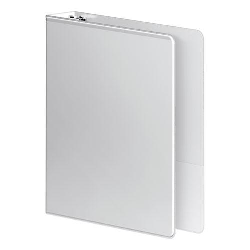 Heavy-Duty D-Ring View Binder with Extra-Durable Hinge, 3 Rings, 1.5" Capacity, 11 x 8.5, White. Picture 2