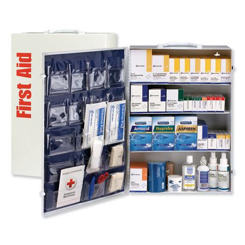 ANSI Class B+ 4 Shelf First Aid Station with Medications, 1,461 Pieces, Metal Case. Picture 1
