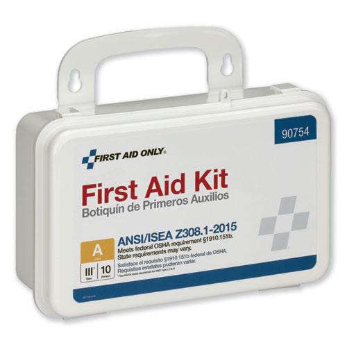 ANSI Class A 10 Person First Aid Kit, 71 Pieces, Plastic Case. Picture 3