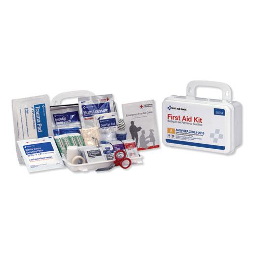 ANSI Class A 10 Person First Aid Kit, 71 Pieces, Plastic Case. Picture 1