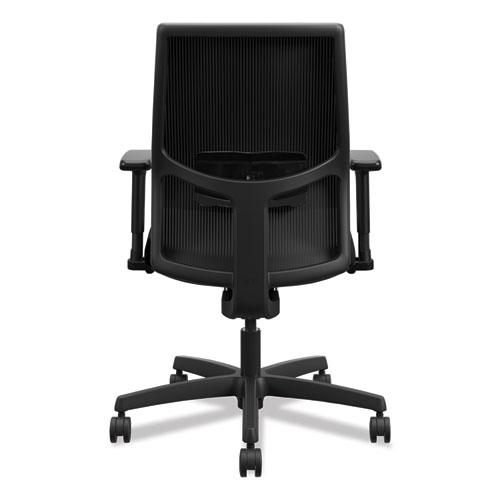 Ignition 2.0 4-Way Stretch Low-Back Mesh Task Chair, Supports Up to 300 lb, 16.75" to 21.25" Seat Height, Black. Picture 5