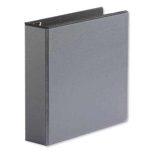 Deluxe Easy-to-Open D-Ring View Binder, 3 Rings, 2" Capacity, 11 x 8.5, Black. Picture 3