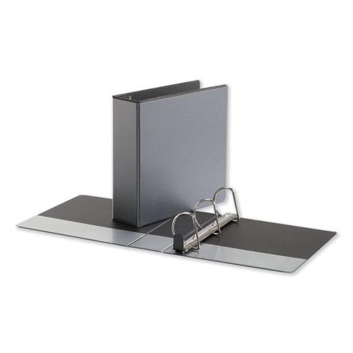 Deluxe Easy-to-Open D-Ring View Binder, 3 Rings, 3" Capacity, 11 x 8.5, Black. The main picture.