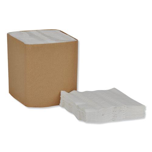 Universal Dinner Napkins, 1-Ply, 17" x 17", 1/4 Fold, White, 4008/Carton. Picture 5