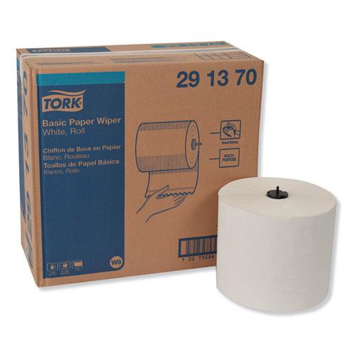Basic Paper Wiper Roll Towel, 1-Ply, 7.68" x 1,150 ft, White, 4 Rolls/Carton. Picture 1