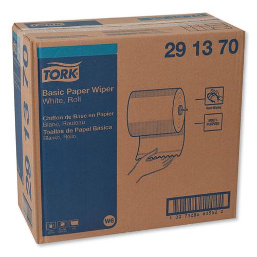 Basic Paper Wiper Roll Towel, 1-Ply, 7.68" x 1,150 ft, White, 4 Rolls/Carton. Picture 2