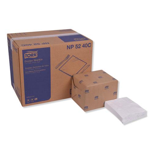 Advanced Dinner Napkins, 2-Ply, 15" x 16.25", White, 375/Pack, 8 Packs/Carton. The main picture.