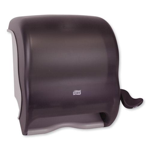 Compact Hand Towel Roll Dispenser, 12.49 x 8.6 x 12.82, Smoke. Picture 5