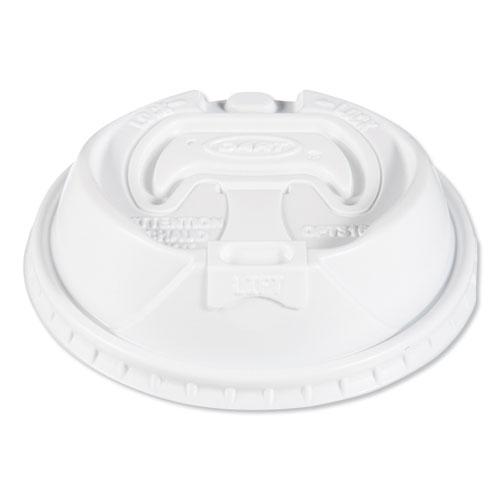 Optima Reclosable Lids for Paper Hot Cups, Fits 10 oz to 24 oz Cups, White, 1,000/Carton. The main picture.