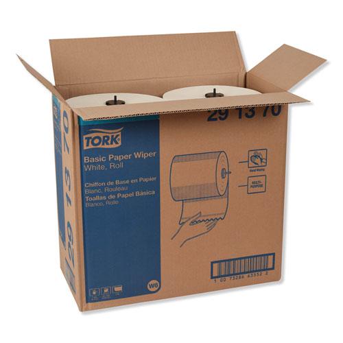 Basic Paper Wiper Roll Towel, 1-Ply, 7.68" x 1,150 ft, White, 4 Rolls/Carton. Picture 3
