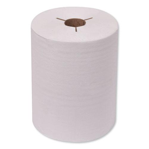 Universal Hand Towel Roll, Notched, 8" x 425 ft, Natural White, 12 Rolls/Carton. Picture 1