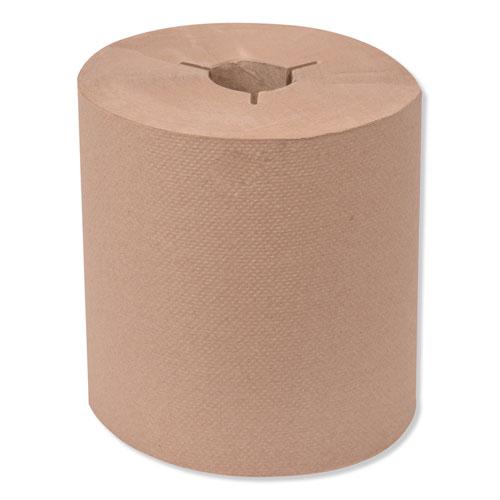 Universal Hand Towel Roll, Notched, 8" x 1000 ft, Natural, 6 Rolls/Carton. Picture 1