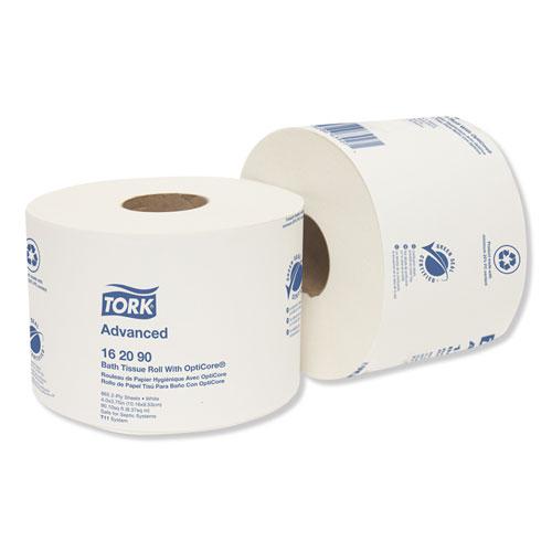 Advanced Bath Tissue Roll with OptiCore, Septic Safe, 2-Ply, White, 865 Sheets/Roll, 36/Carton. Picture 2