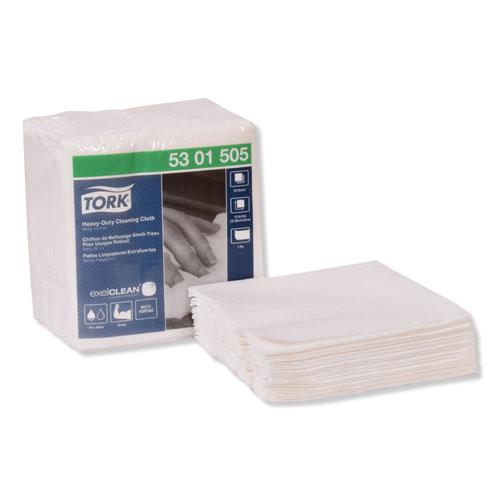 Heavy-Duty Cleaning Cloth, 12.6 x 13, White, 50/Pack, 6 Packs/Carton. Picture 7
