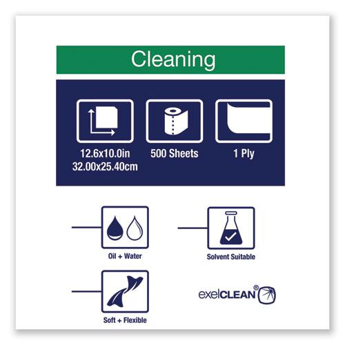 Industrial Cleaning Cloths, 1-Ply, 12.6 x 10, Gray, 500 Wipes/Roll. Picture 3