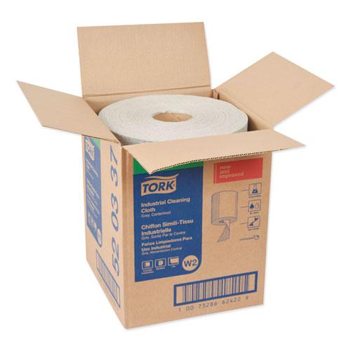 Industrial Cleaning Cloths, 1-Ply, 12.6 x 10, Gray, 500 Wipes/Roll. Picture 4
