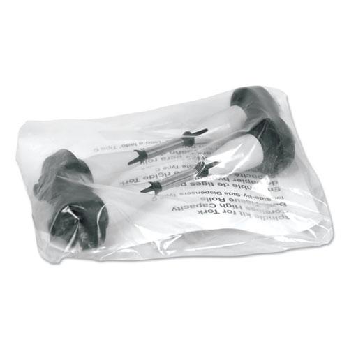 Coreless High Capacity Spindle Kit, Plastic, 3.66" Roll Size, Type C, Gray, 2 per Kit. Picture 2