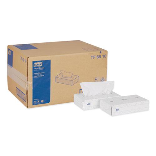 Advanced Facial Tissue, 2-Ply, White, Flat Box, 100 Sheets/Box, 30 Boxes/Carton. Picture 1