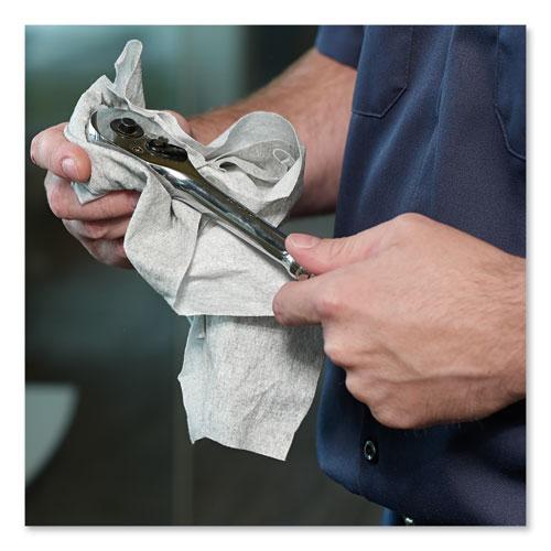 Industrial Cleaning Cloths, 1-Ply, 12.6 x 10, Gray, 500 Wipes/Roll. Picture 5