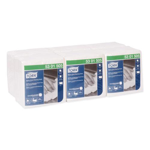 Heavy-Duty Cleaning Cloth, 12.6 x 13, White, 50/Pack, 6 Packs/Carton. Picture 3