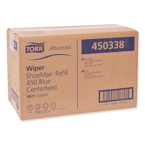 Advanced ShopMax Wiper 450, Centerfeed Refill, 9.9 x 13.1, Blue, 200/Roll, 2 Rolls/Carton. Picture 5