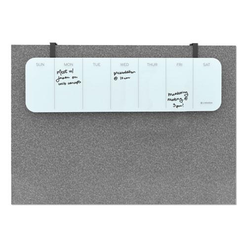 Cubicle Glass Dry Erase Board, Undated One-Week, 20 x 5.5, White Surface. Picture 6