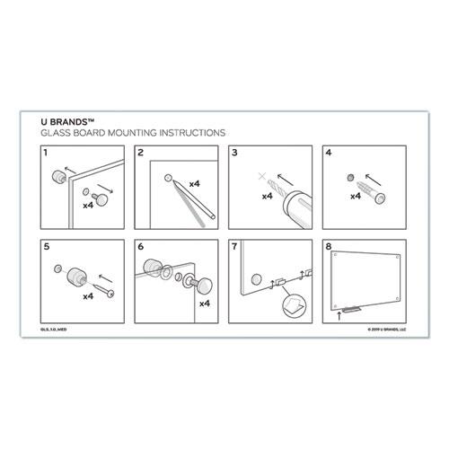Magnetic Glass Dry Erase Board Value Pack, 72 x 48, White. Picture 6