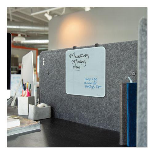 Cubicle Glass Dry Erase Board, 12 x 12, White. Picture 2